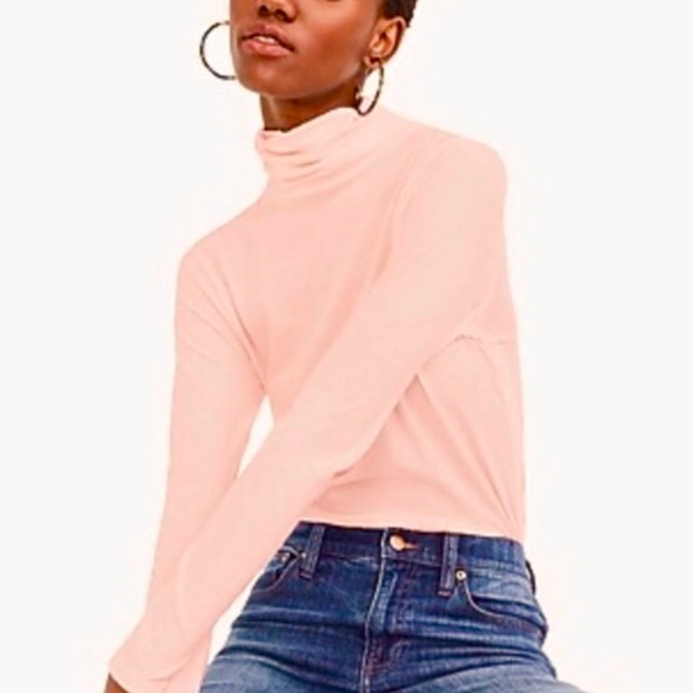 J Crew NWT Tissue Turtleneck Size Small Pink